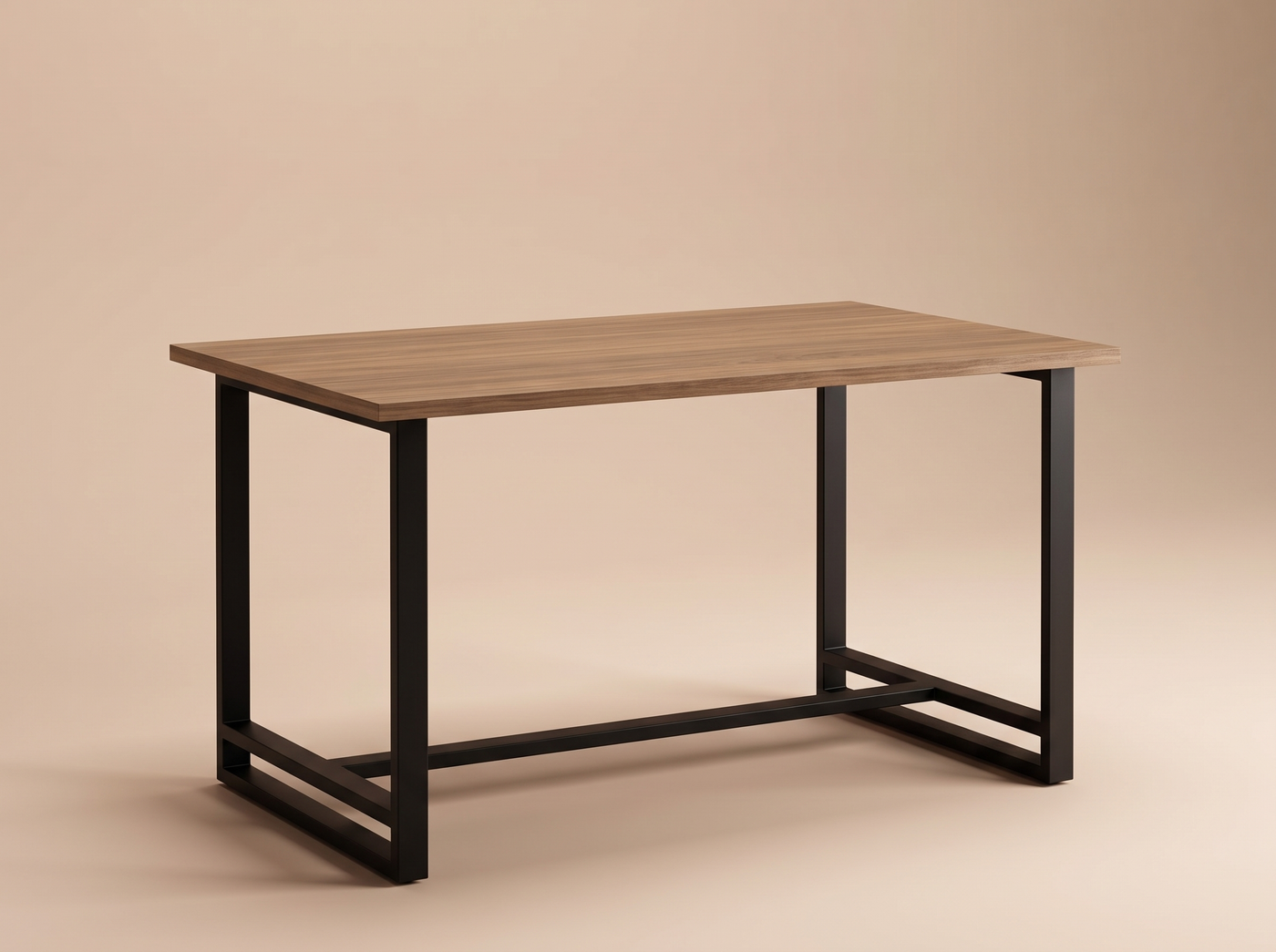 Mesa comedor industrial 120 cm en Nogal Neo