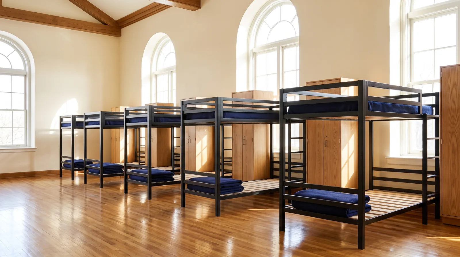 Dormitorio escolar con literas Casa Ferro