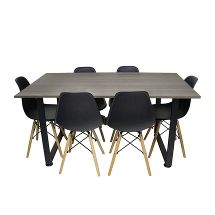 Comedor con 6 sillas. Moderno Minimalista Industrial