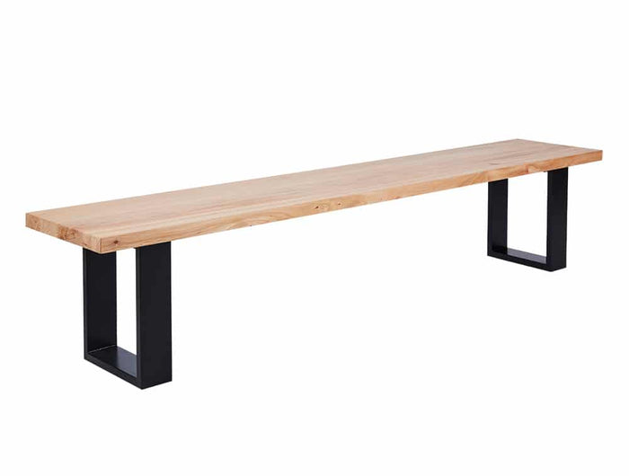Banca Resistente de Madera Maciza y Metal - Casa Ferro