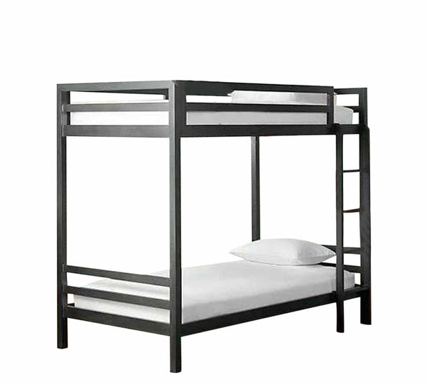 Litera Individual de dos niveles - Estilo Industrial- Acero Negro