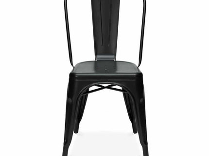 Silla Tolix Industrial de Acero · Negro - Casa Ferro