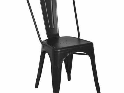 Silla Tolix Industrial de Acero · Negro - Casa Ferro