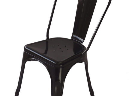 Silla Tolix Industrial de Acero · Negro - Casa Ferro