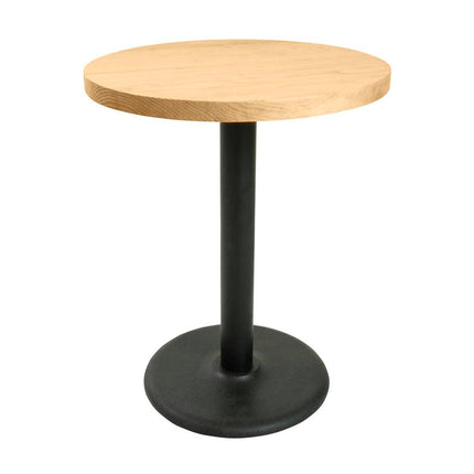 Mesa Pino Redonda 60x73cm Base Fierro Fundido - Casa Ferro