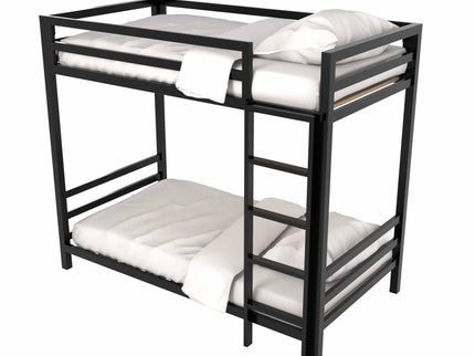 Litera Individual de dos niveles - Estilo Industrial- Acero Negro - Casa Ferro
