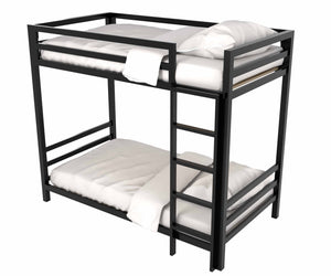 Litera Individual de dos niveles - Estilo Industrial- Acero Negro - Casa Ferro