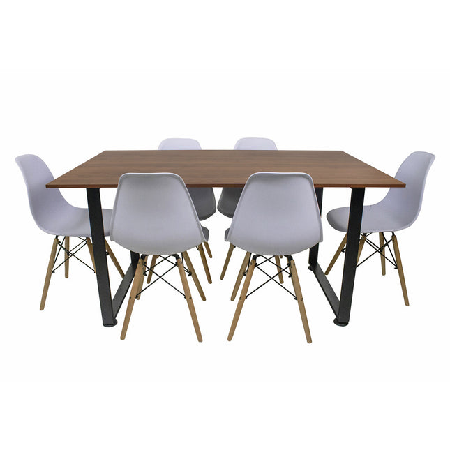 comedor-cerezo-minimalista-blanca-6-sillas