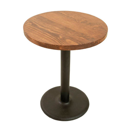 Mesa Pino Redonda 60x73cm Base Fierro Fundido - Casa Ferro