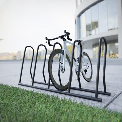 Rack para Bicis. Portabicicletas. Soporte para Bicicletas de Acero Negro