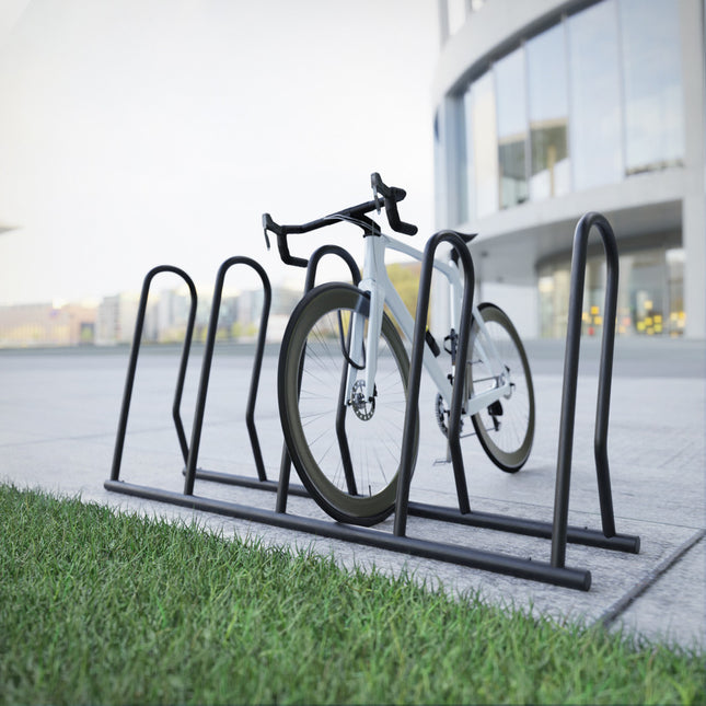 Rack para Bicis. Portabicicletas. Soporte para Bicicletas de Acero Negro