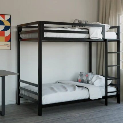 Litera Individual de dos niveles - Estilo Industrial- Acero Negro - Casa Ferro