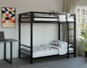 Litera Individual de dos niveles - Estilo Industrial- Acero Negro - Casa Ferro