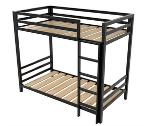 Litera Individual de dos niveles - Estilo Industrial- Acero Negro - Casa Ferro