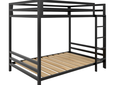 Litera Matrimonial de dos niveles - Estilo Industrial - Acero Negro - Casa Ferro