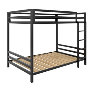 Litera Matrimonial de dos niveles - Estilo Industrial - Acero Negro - Casa Ferro