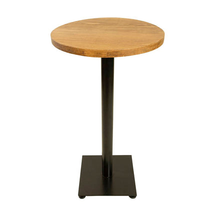 Mesas de Madera Mesa Pino Redonda Nogal 60x100cm Pedestal Cuadrado 2-4px - Resistente y Elegante