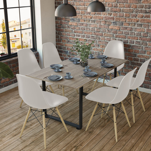 Comedor con 6 sillas. Moderno Minimalista Industrial