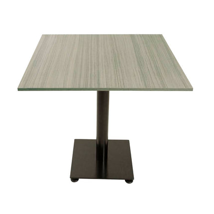 Imagen de Mesa MDF Cuadrada Nogal Abismo 80x80x73cm Pedestal 4px