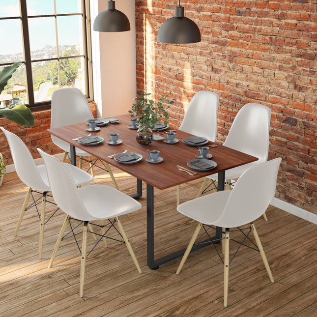 Comedor con 6 sillas. Moderno Minimalista Industrial