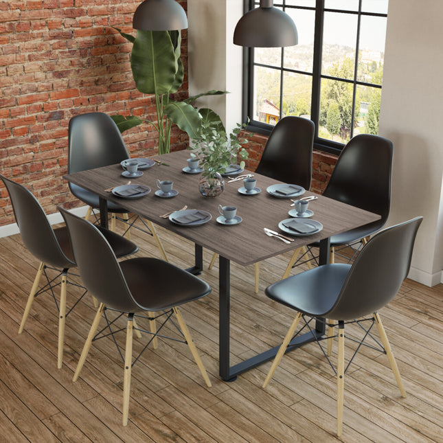 Comedor con 6 sillas. Moderno Minimalista Industrial