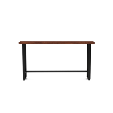 Barra desayunador 120 cm pino nogal, vista frontal