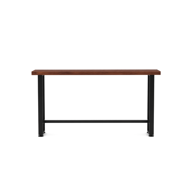 Barra desayunador 120 cm pino nogal, vista frontal