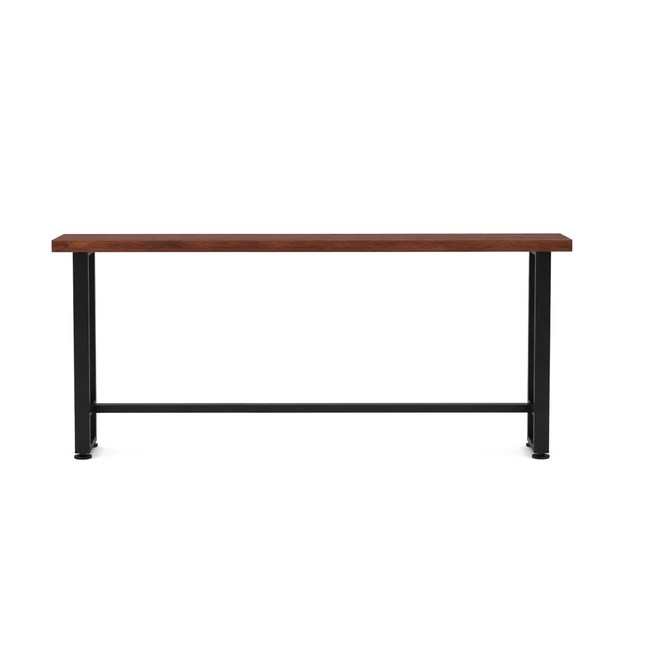 Barra desayunador 150 cm pino nogal, vista frontal