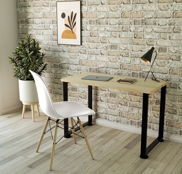 Elegante Escritorio Oslo de Madera de Pino escandinavo - Acero y Madera - Casa Ferro