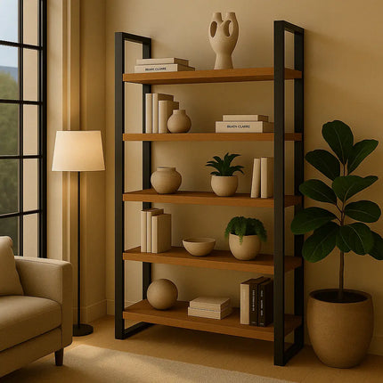 Elegante Librero de Madera Premium - Casa Ferro