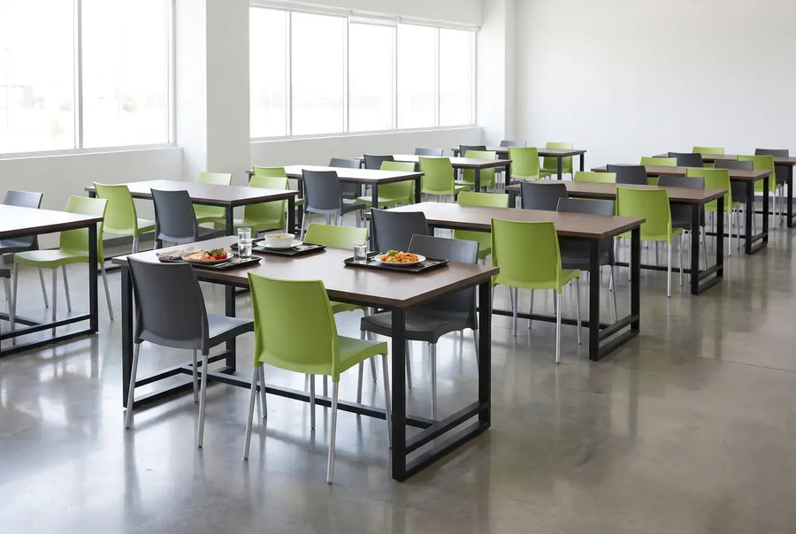Comedor de empleados con mesas para comedor industrial Casa Ferro