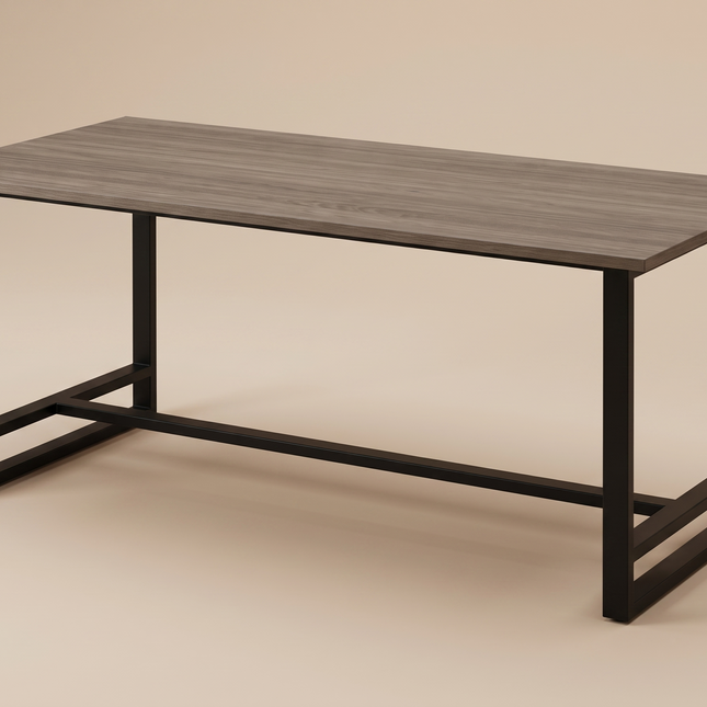 Mesa Comedor Industrial 195 cm · Nogal Neo