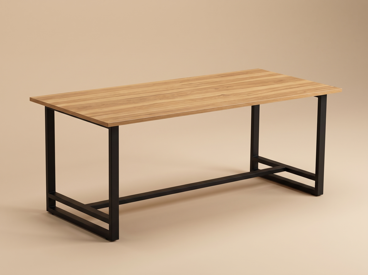 Mesa comedor industrial 195 cm en Hickory