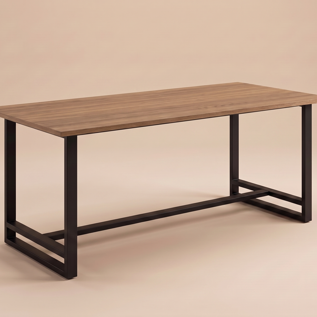 Mesa Comedor Industrial 240 cm · Nogal Neo