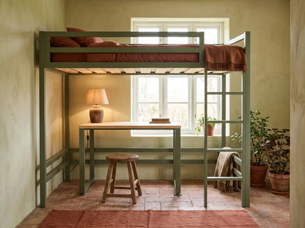 Litera con Escritorio de dos niveles - Estilo Industrial - Acero Negro - Casa Ferro