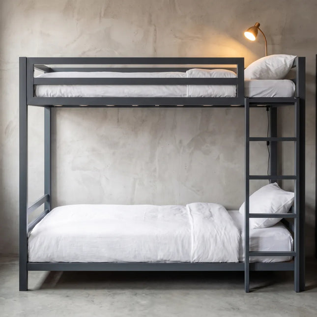 Litera Individual de dos niveles - Estilo Industrial- Acero Negro - Casa Ferro