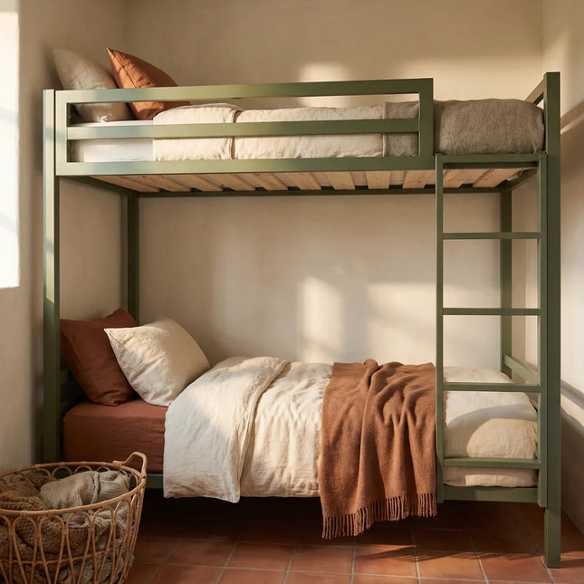 Litera Individual de dos niveles - Estilo Industrial- Acero Negro - Casa Ferro