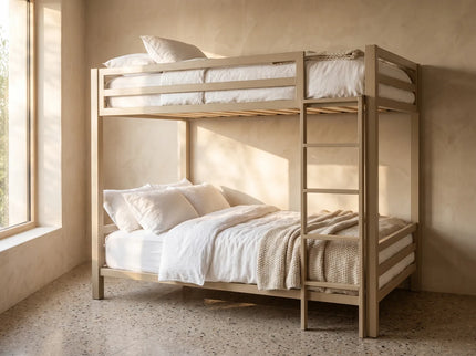 Litera Matrimonial de dos niveles - Estilo Industrial - Acero Negro - Casa Ferro