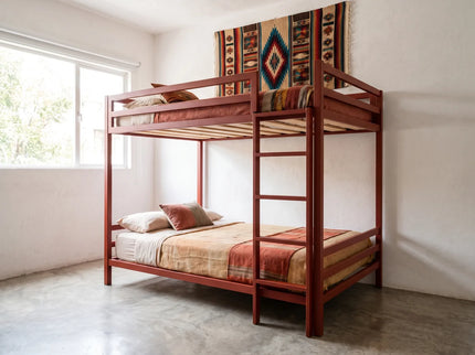 Litera Matrimonial de dos niveles - Estilo Industrial - Acero Negro - Casa Ferro