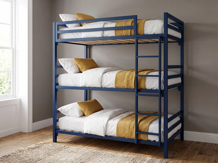 Litera Triple para Niños y Adultos - Estilo Industrial - Acero Negro - Casa Ferro