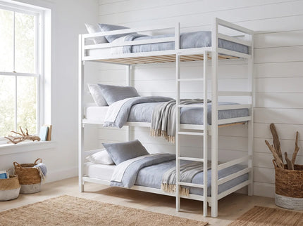 Litera Triple para Niños y Adultos - Estilo Industrial - Acero Negro - Casa Ferro