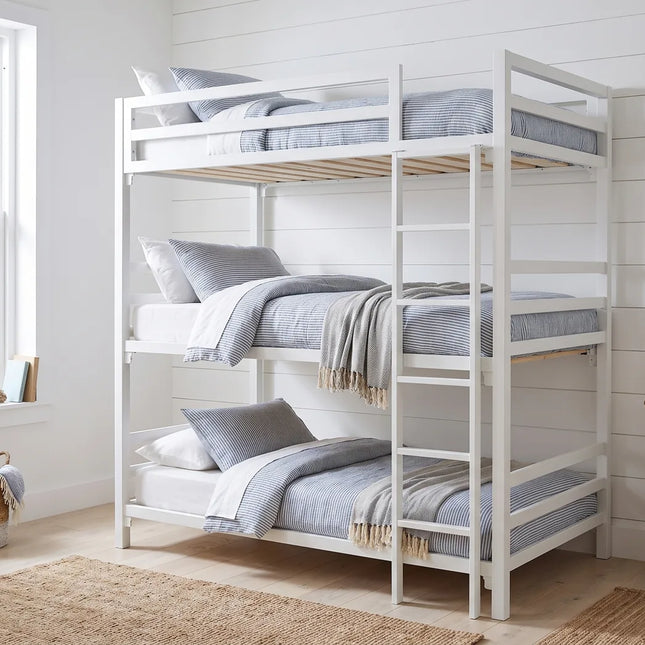 Litera Triple para Niños y Adultos - Estilo Industrial - Acero Negro - Casa Ferro