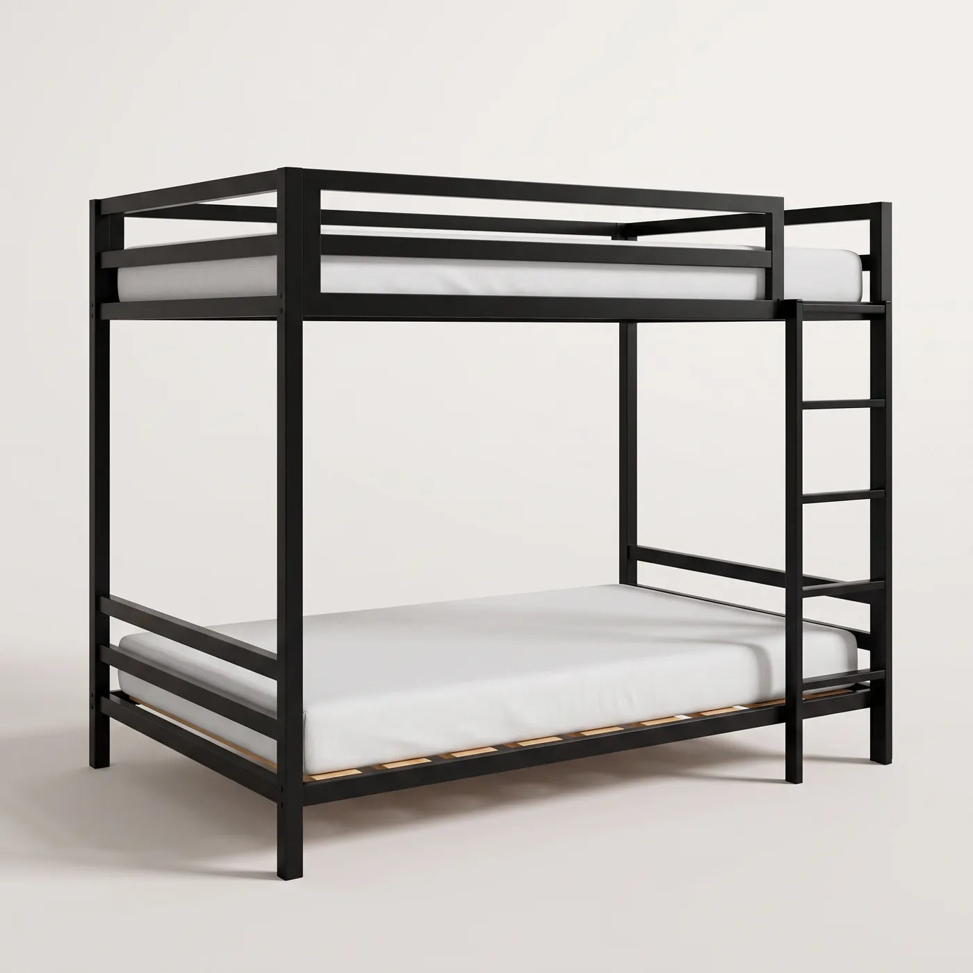 Litera Matrimonial de dos niveles - Estilo Industrial - Acero Negro