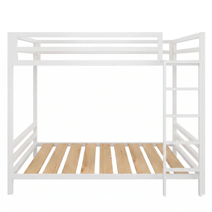 Litera Matrimonial de dos niveles - Estilo Industrial - Acero Negro Blanco - Casa Ferro