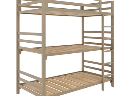 Litera Triple para Niños y Adultos - Estilo Industrial - Acero Negro Arena - Casa Ferro