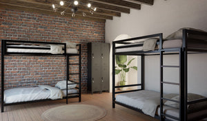Litera Individual de dos niveles - Estilo Industrial- Acero Negro - Casa Ferro