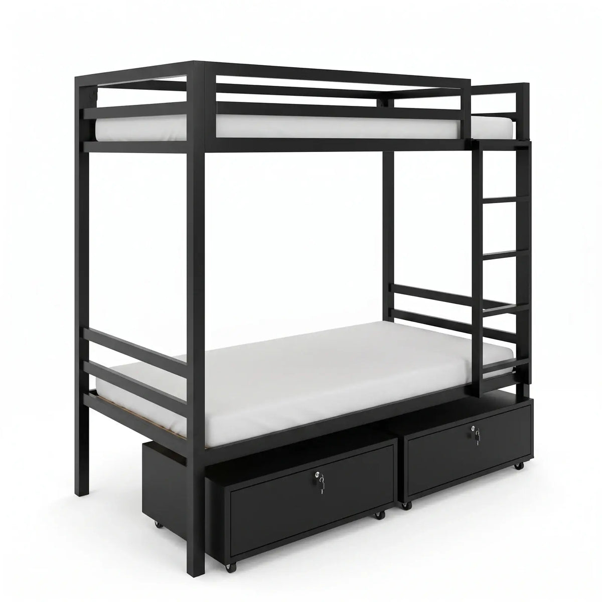 Litera de acero con lockers de lámina bajo la cama baja