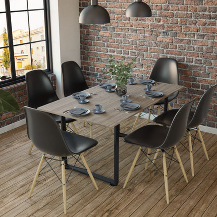 Comedor con 6 sillas. Moderno Minimalista Industrial