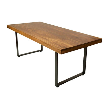 Mesas de Madera Mesa Parota Natural 150x90x73cm Marco Acero 6px - Resistente y Elegante
