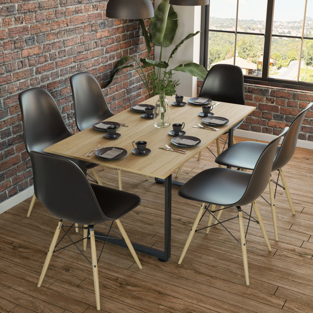 Comedor con 6 sillas. Moderno Minimalista Industrial